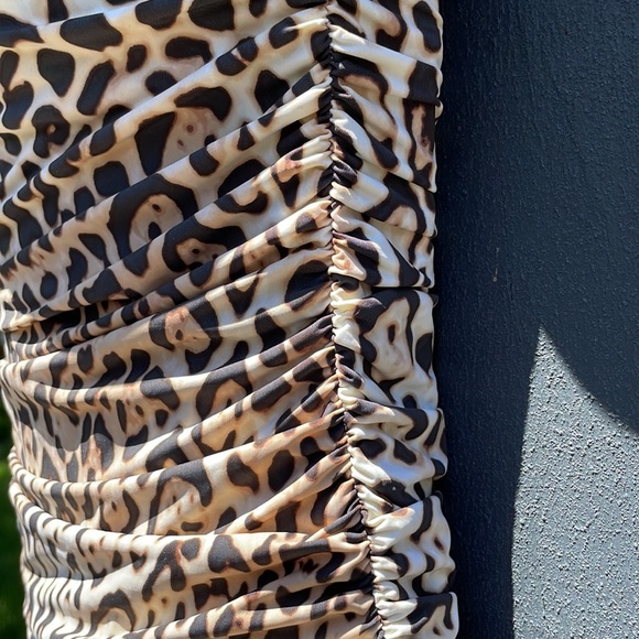 Victoria Secret Tan Shaping Dress Leopard One-piece Bathing Suit - Picture 6 of 10